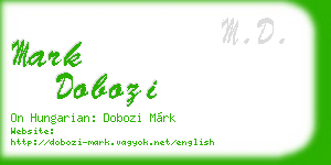 mark dobozi business card